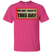Youth Ultra Cotton T-Shirt DO NOT WASTE THIS DAY logo on Retro background