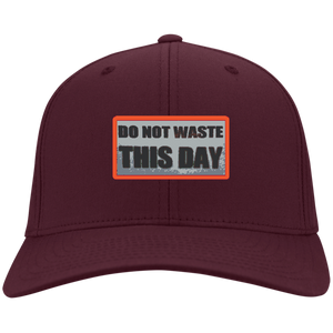 Cap/ Hat DO NOT WASTE THIS DAY logo on Retro Background