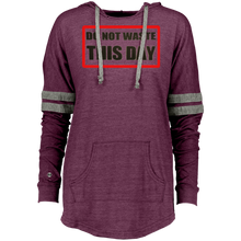 Ladies' Low Key Hoodie Pull Over DO NOT WASTE THIS DAY logo on Transparent Background