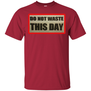 Youth Ultra Cotton T-Shirt DO NOT WASTE THIS DAY logo on Retro background